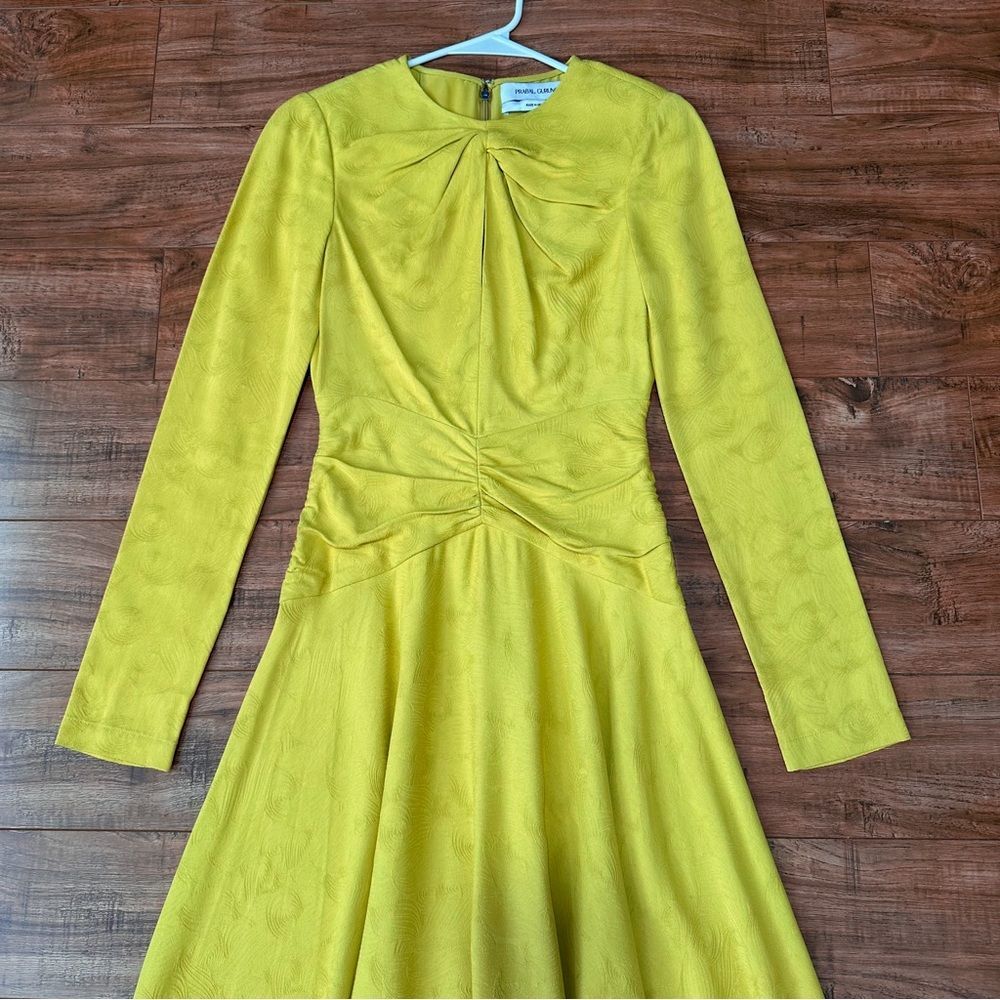 Prabal Gurung Worn on TV Jacquard Twist Front Crew Neck Midi Length Dress Size 0 - Picture 7 of 13